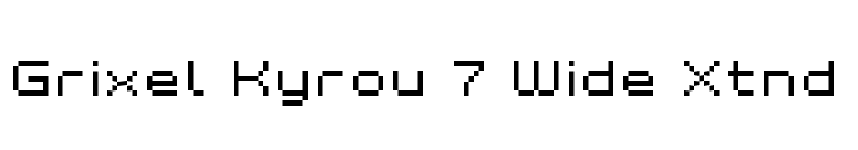 Grixel Kyrou 7 Wide Xtnd font preview