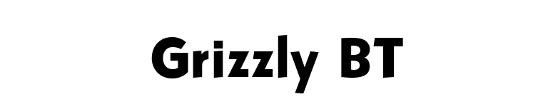 Grizzly BT font preview