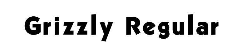 Grizzly Regular font preview