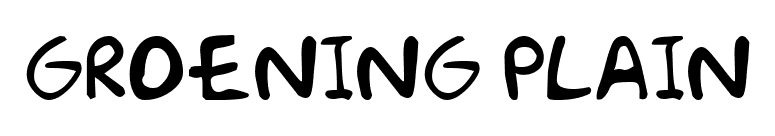 Groening Plain font preview