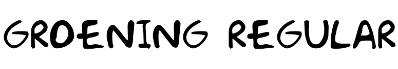 Groening Regular font preview