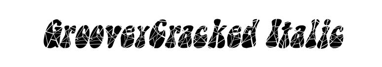 GrooveyCracked Italic font preview