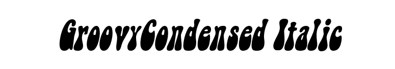 GroovyCondensed Italic font preview