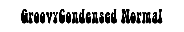 GroovyCondensed Normal font preview