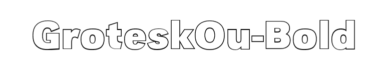 GroteskOu-Bold font preview
