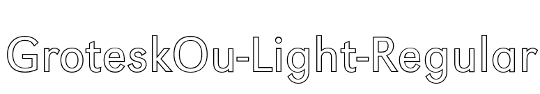 GroteskOu-Light-Regular font preview