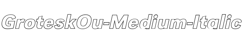 GroteskOu-Medium-Italic font preview