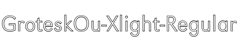 GroteskOu-Xlight-Regular font preview