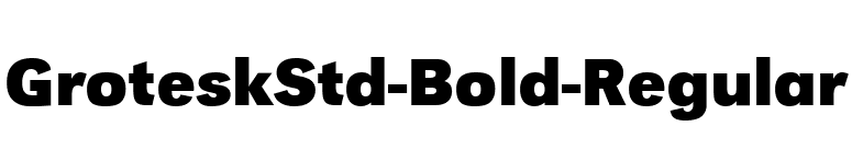 GroteskStd-Bold-Regular font preview