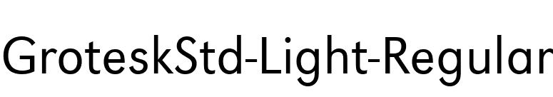 GroteskStd-Light-Regular font preview