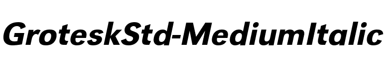 GroteskStd-MediumItalic font preview