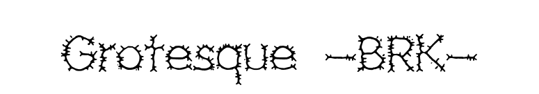 Grotesque -BRK- font preview