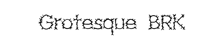 Grotesque BRK font preview