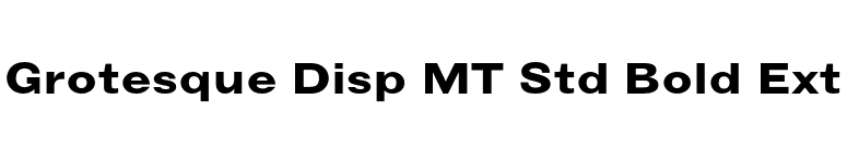 Grotesque Disp MT Std Bold Ext font preview