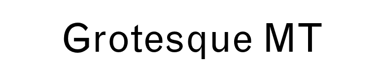 Grotesque MT font preview