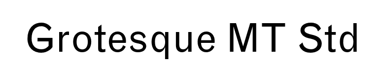 Grotesque MT Std font preview