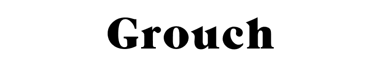 Grouch font preview