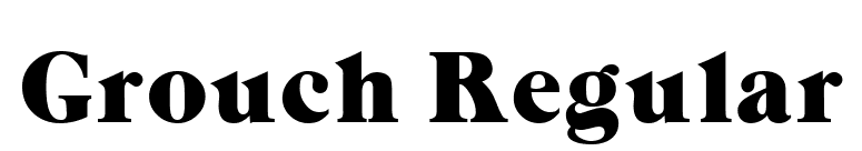 Grouch Regular font preview