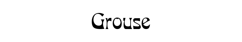 Grouse font preview