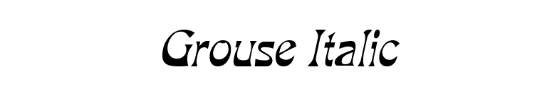 Grouse Italic font preview