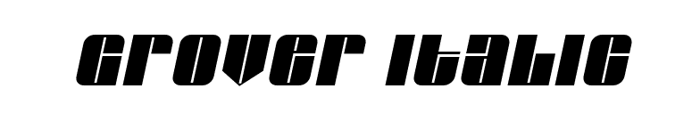 Grover Italic font preview