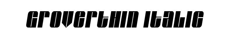 GroverThin Italic font preview
