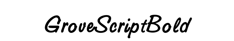 GroveScriptBold font preview