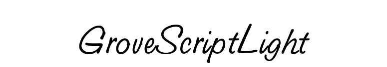 GroveScriptLight font preview