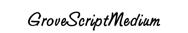 GroveScriptMedium font preview