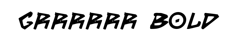 Grrrrrr Bold font preview