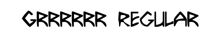 Grrrrrr Regular font preview