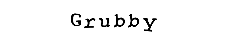 Grubby font preview