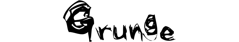 Grunge font preview