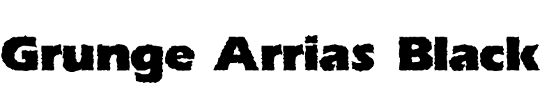 Grunge Arrias Black font preview