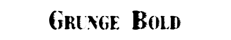 Grunge Bold font preview