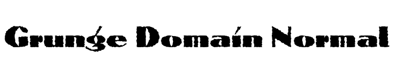 Grunge Domain Normal font preview