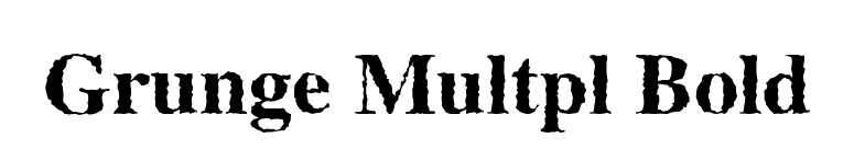 Grunge Multpl Bold font preview