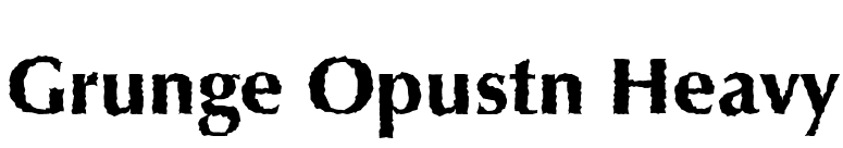 Grunge Opustn Heavy font preview