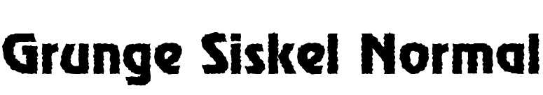 Grunge Siskel Normal font preview
