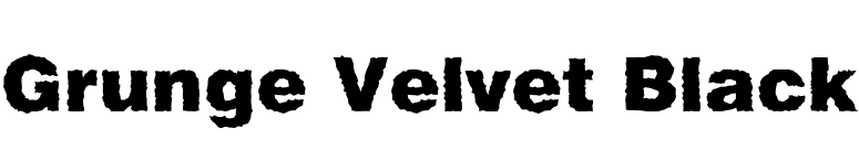 Grunge Velvet Black font preview