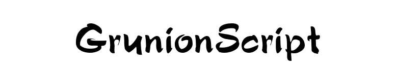 GrunionScript font preview