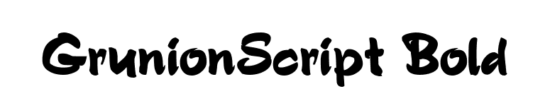 GrunionScript Bold font preview