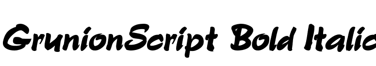 GrunionScript Bold Italic font preview