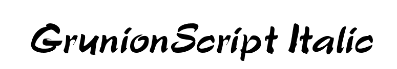 GrunionScript Italic font preview