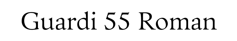 Guardi 55 Roman font preview