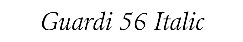 Guardi 56 Italic font preview