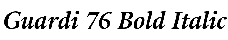 Guardi 76 Bold Italic font preview