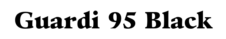 Guardi 95 Black font preview