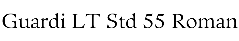 Guardi LT Std 55 Roman font preview