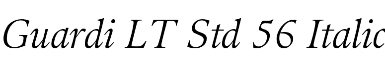 Guardi LT Std 56 Italic font preview